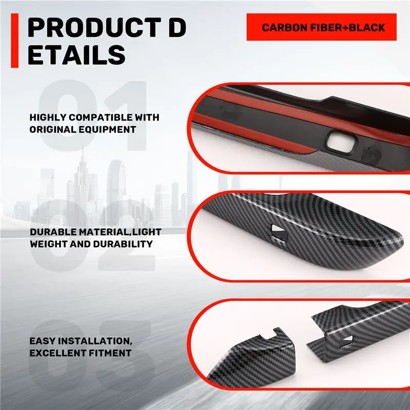 Excellent-For Kia Carnival KA4 2020 2021 2022 Car Carbon Fiber Door Handle Cover Trim Frame Decor Sticker Accessories,With Keyho
