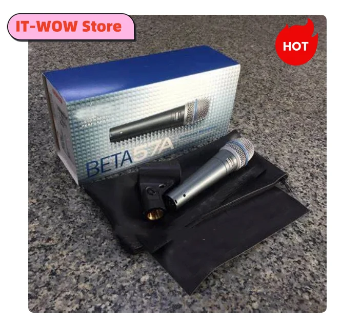 Free Shipping Top Quality BETA57A Dynamic Cardioid Microphone,BETA57A Microphone With Real Transformer ,Clear Sound Microfonos