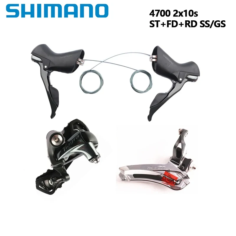 Shimano Tiagra 4700 2x10 Speed Road Bike Bicycle Mini Groupset Kit 4700 Front Derailleur +GS SS Rear Derailleur + ST Shifter