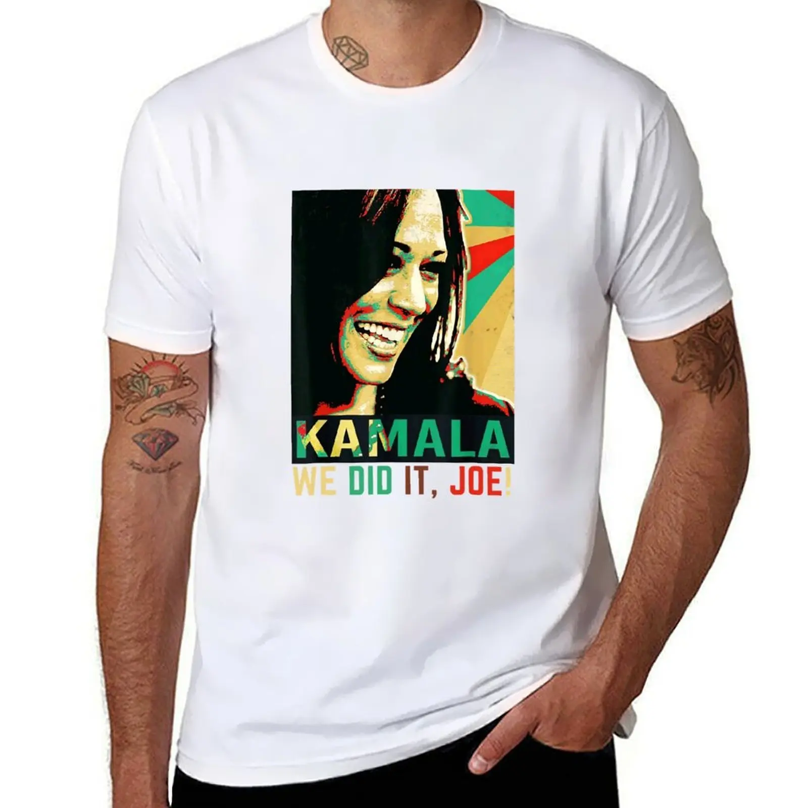 

Mens We Did It Joe! Funny Kamala Harris Joe Biden 46 President T-Shirt cotton t shirt man t shirts for man pack white T-Shirt