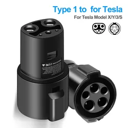 Type1 J1772 for Tesla Model X Y 3 S Electric Vehicle Adapter Charging for Ev Charger Connector Conversion Gun Socket