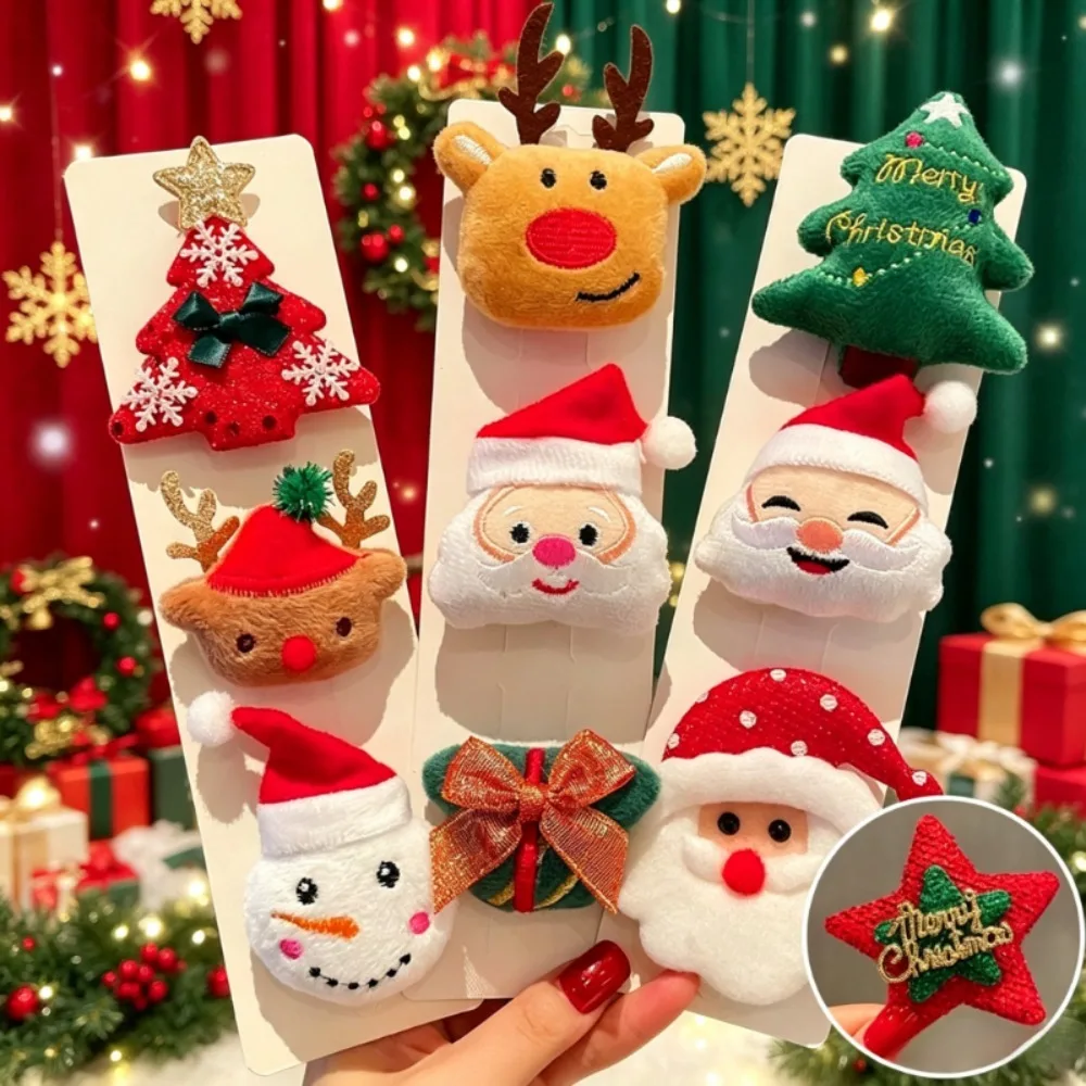9pcs Christmas Decorative Brooches (Random Mix Designs), Christmas Brooch Set, Cute Santa Claus, Reindeer, Snowman, Christmas Tree Shaped Brooches, Christmas Party Dress-Up Decorations, Suitable for Christmas Decoration, Christmas Gift, Christmas Party Atmosphere Decoration Props, Cute Christmas Present