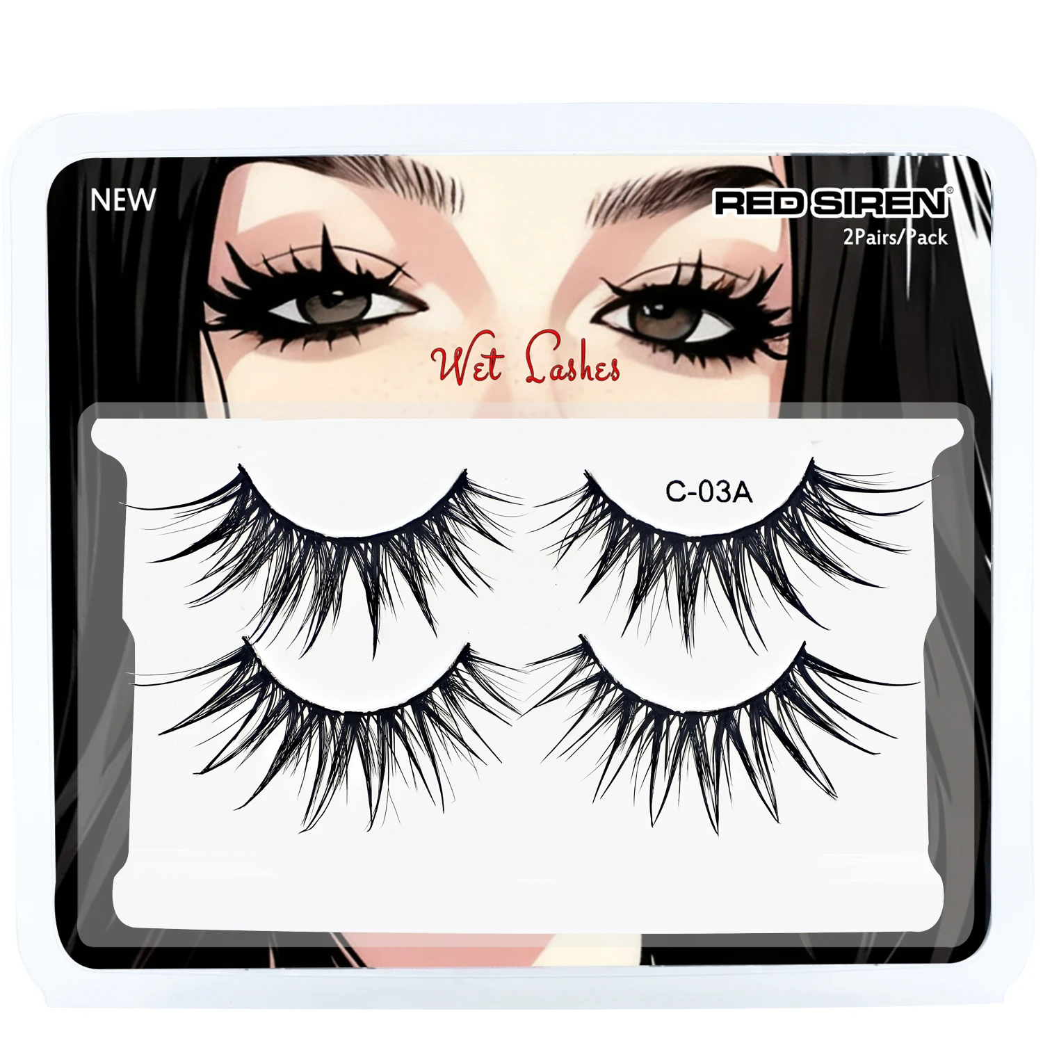 マンガ風まつげ スパイクアニメまつげ 2ペア コスプレ用つけまつげ ウィスピーまつげストリップ ドールアイ スパイク ウェットフェイクまつげ