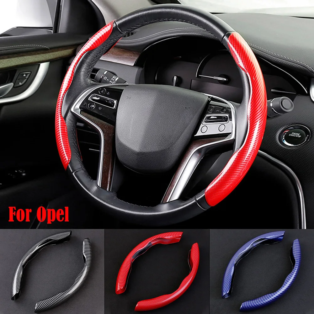 

Car Steering Wheel Cover Carbon Black Fiber For Opel Astra J H G K Insignia Corsa D C Vectra C Zafira B Car Interior Accessory