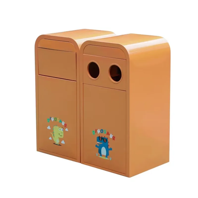 

Outdoor Scenic Square Classification Queen-size Fruit Bin Public Places Kindergarten Playground Trash Cans