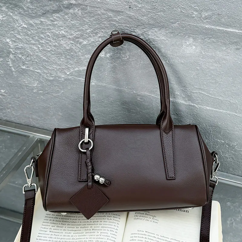 

Женская сумка из натуральной кожи, роскошные дизайнерские сумки Boston, женская сумка через плечо из коровьей кожи, универсальные женские сумки через плечо