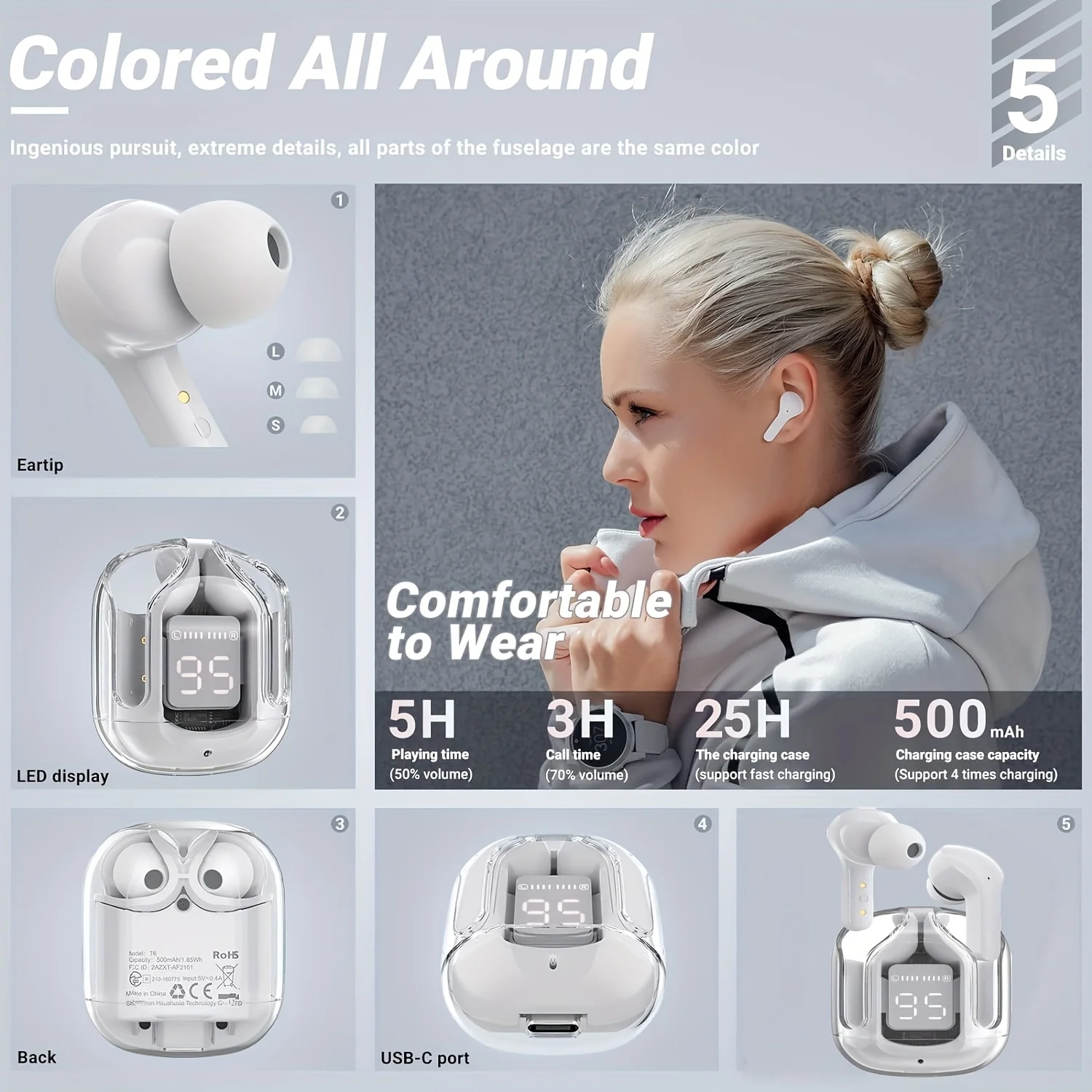 Bluetooth 5.3 Earbuds 5