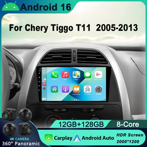 Imagen 1 del producto Android 16 Radio de coche para Chery Tiggo T11 1 2005-2013 Radio de coche reproductor Multimedia GPS 2 din Android Autoradio CarPlay Auto Radio