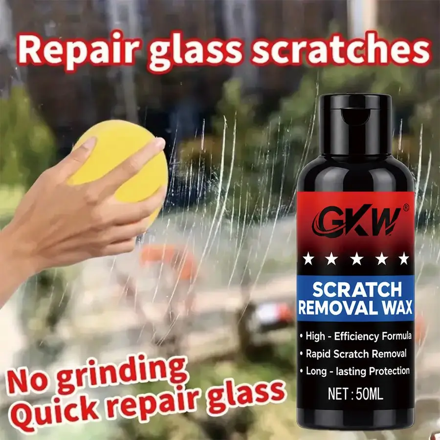 GKW Glass Scratch Repair Paste, fast fix for car windshields, phones, glasses & ABS surfaces, long-lasting protection