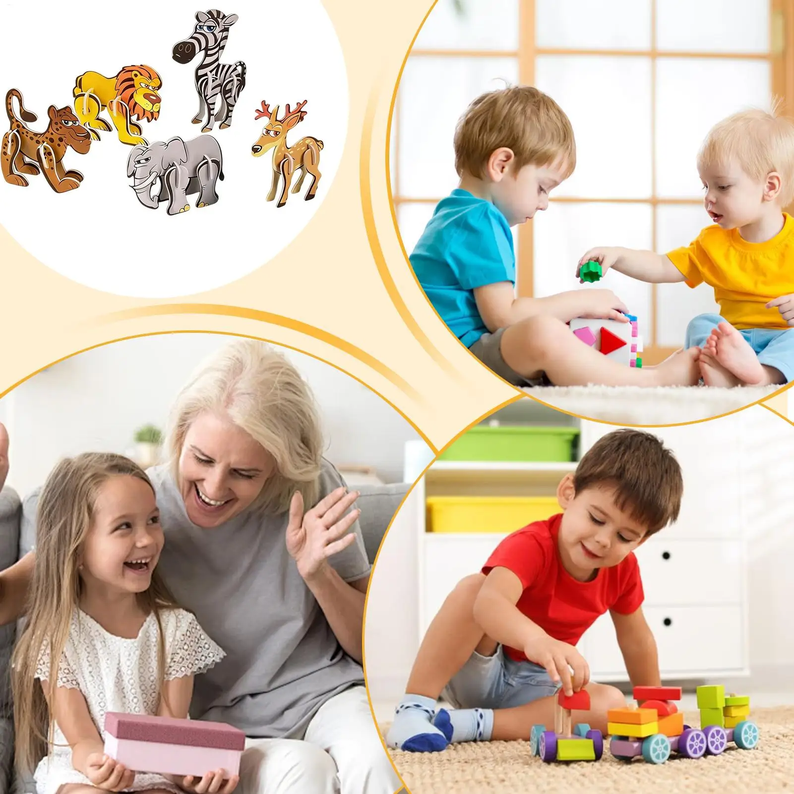 Animal Puzzles For Kids 7 Patterns 3D Foam Educational Activities Kids Small Puzzles For Birthday Homeschooling Early Childhood