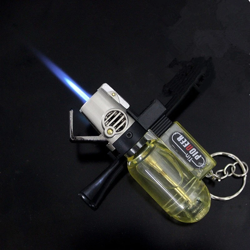 

Small Welding Gun lighter, Windproof Jet Flame Torch Lighter with Key Chain, Refillable Butane Gas Lighters Smoking Accessories