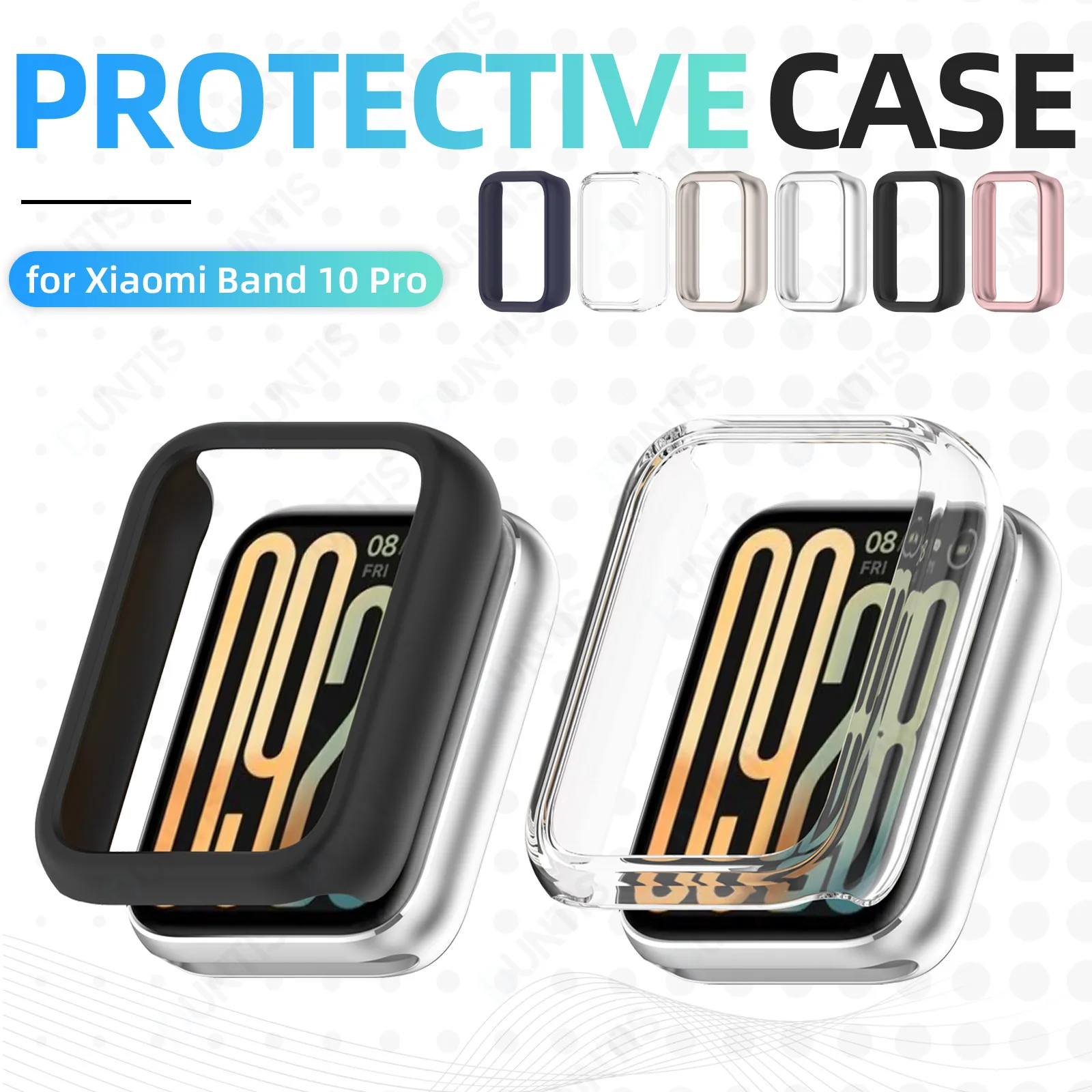 

Hard PC case for Xiaomi Mi Band 10 pro Smartwatch Protective Cover Scratch resistant Matte Slim Bumper Shell Accessories