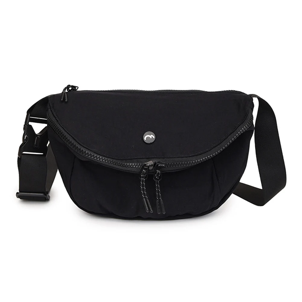 

Waist Bag for Women Men Adjustable Strap Chest Bag Nylon Solid Small Crossbody Bag with Zipper for Travel Hiking Outdoor Sports