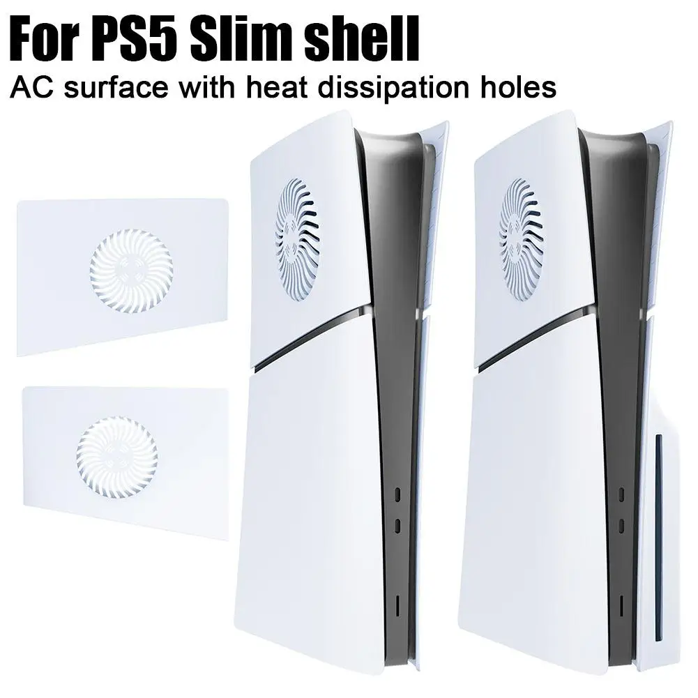 

For Ps5 Slim Console Cover Replacement Side Skin Dustproof Side (ac Dissipation Vents With Heat Holes) With Cool B4r0