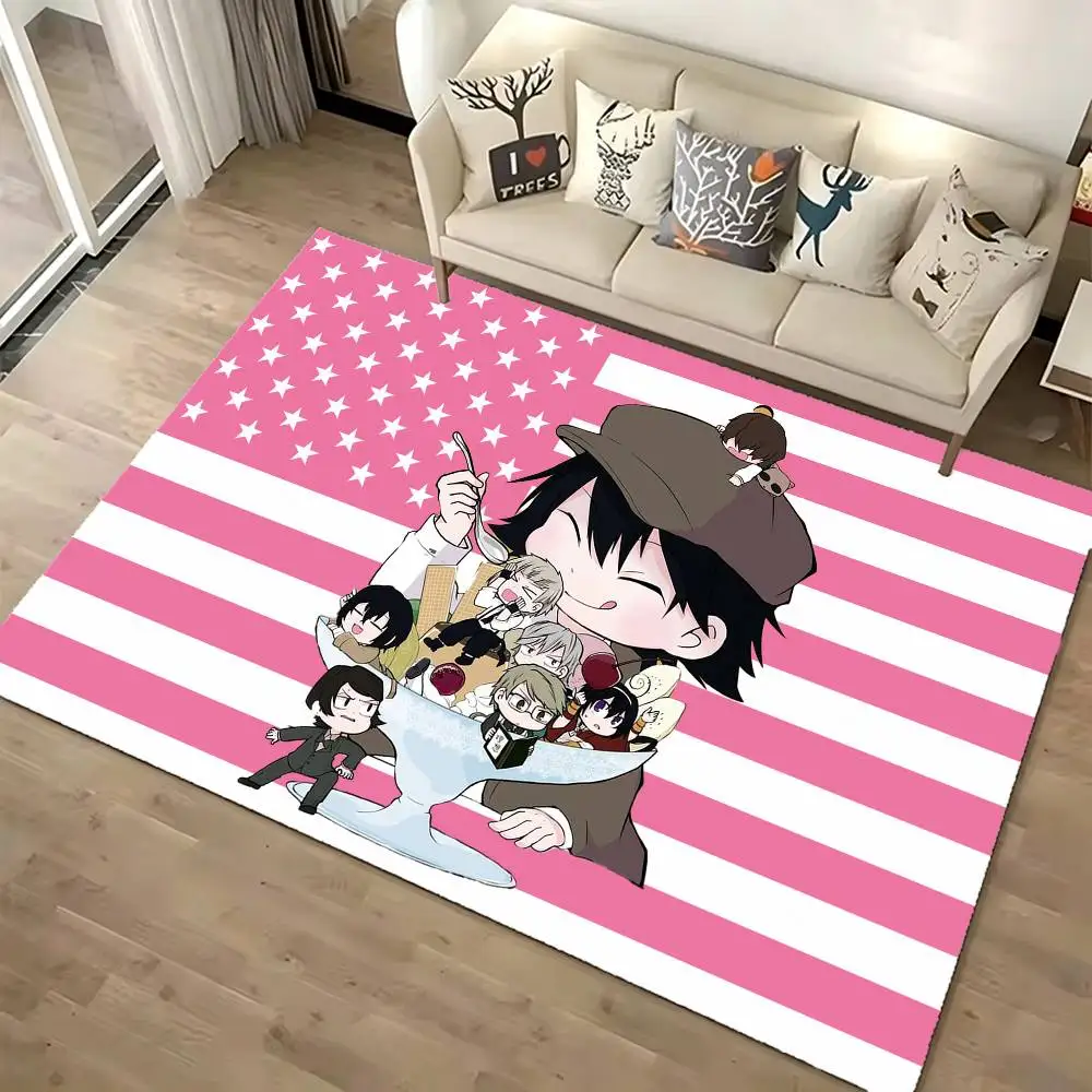 B-Bungo Stray Dogs-S W-Wan Soft Thick Non-Slip Mat for Living Room Bedroom Kitchen Decor Rugs