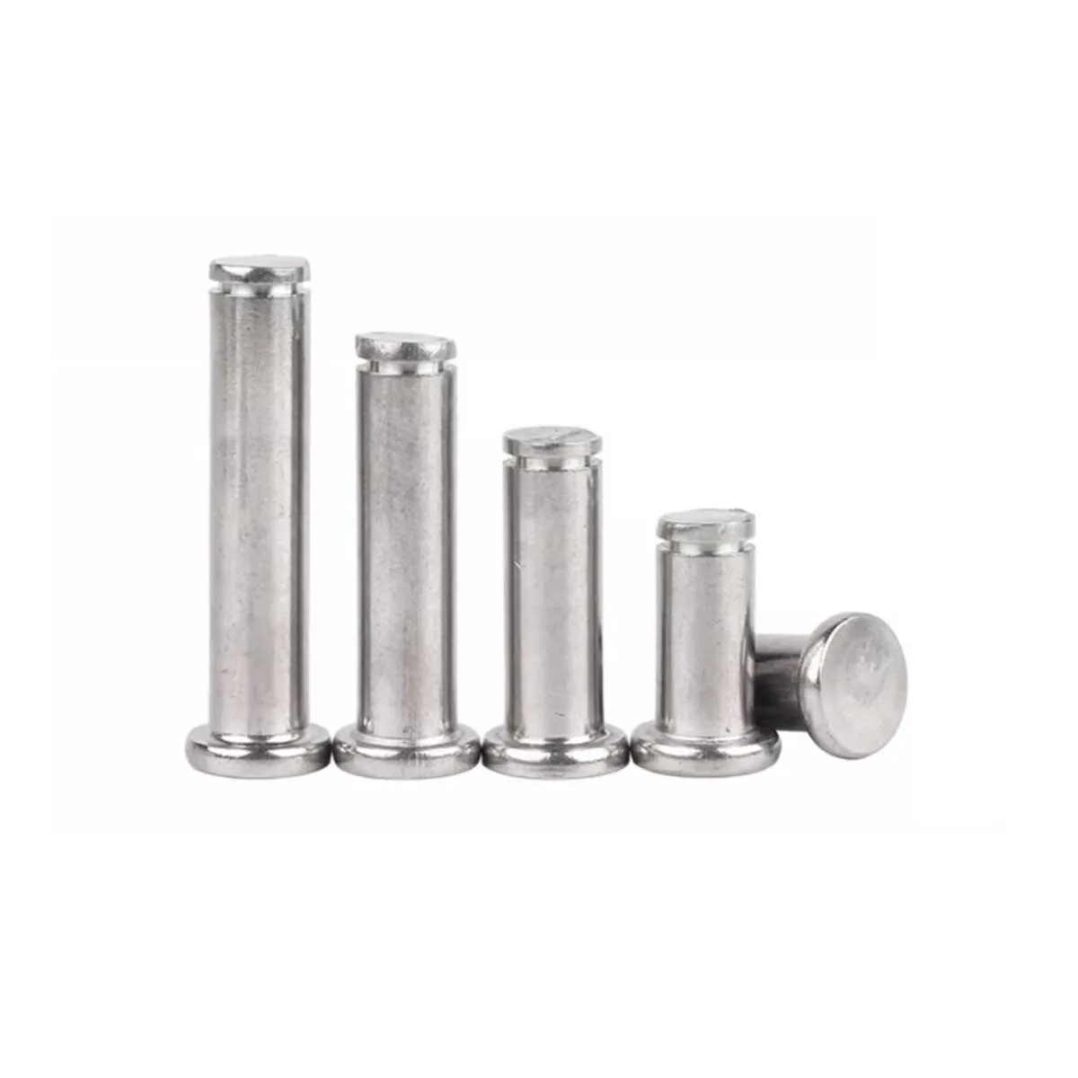 304Stainless Steel  Flat Head Grooved Pin Shaft/Pin Locking Spring Positioning Cylindrical Pin M5M6M8M10M12