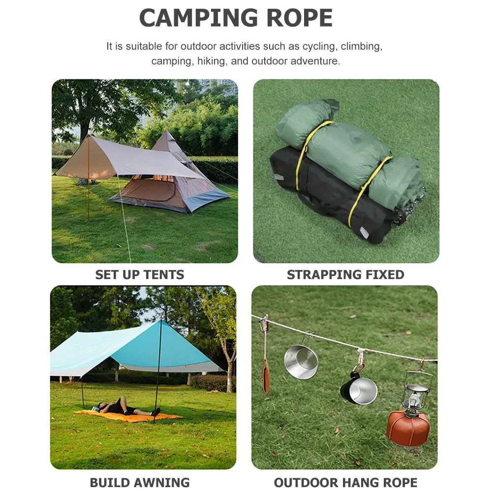 

4Pcs Reflective Tent Rope Windproof Nylon Cord with Strong Pulling Force for Camping Hiking Outdoor Activities