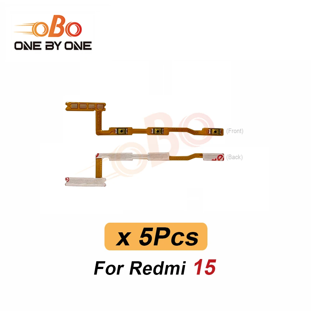 5Pcs Power Switch On Off Volume Side Button Key Flex Cable For Redmi 12C 13C 14C 15C 12 13 14 4G 15 5G Power Flex Replacement image 5