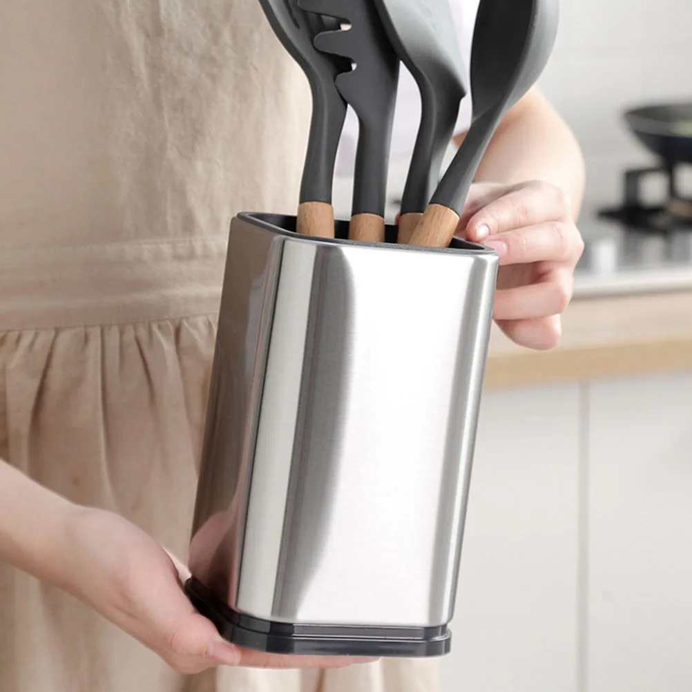 

Cutlery Storage Bucket Stainless Steel Household Spoon Chopstick Holder Kitchen Tool ganizer Practical Container