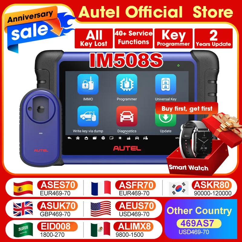 Autel MaxiIM IM508S XP400 PRO OBD2 Automotive Scanner IMMO Key Programming Diagnostic Tools For All Cars All-in-One Programmer