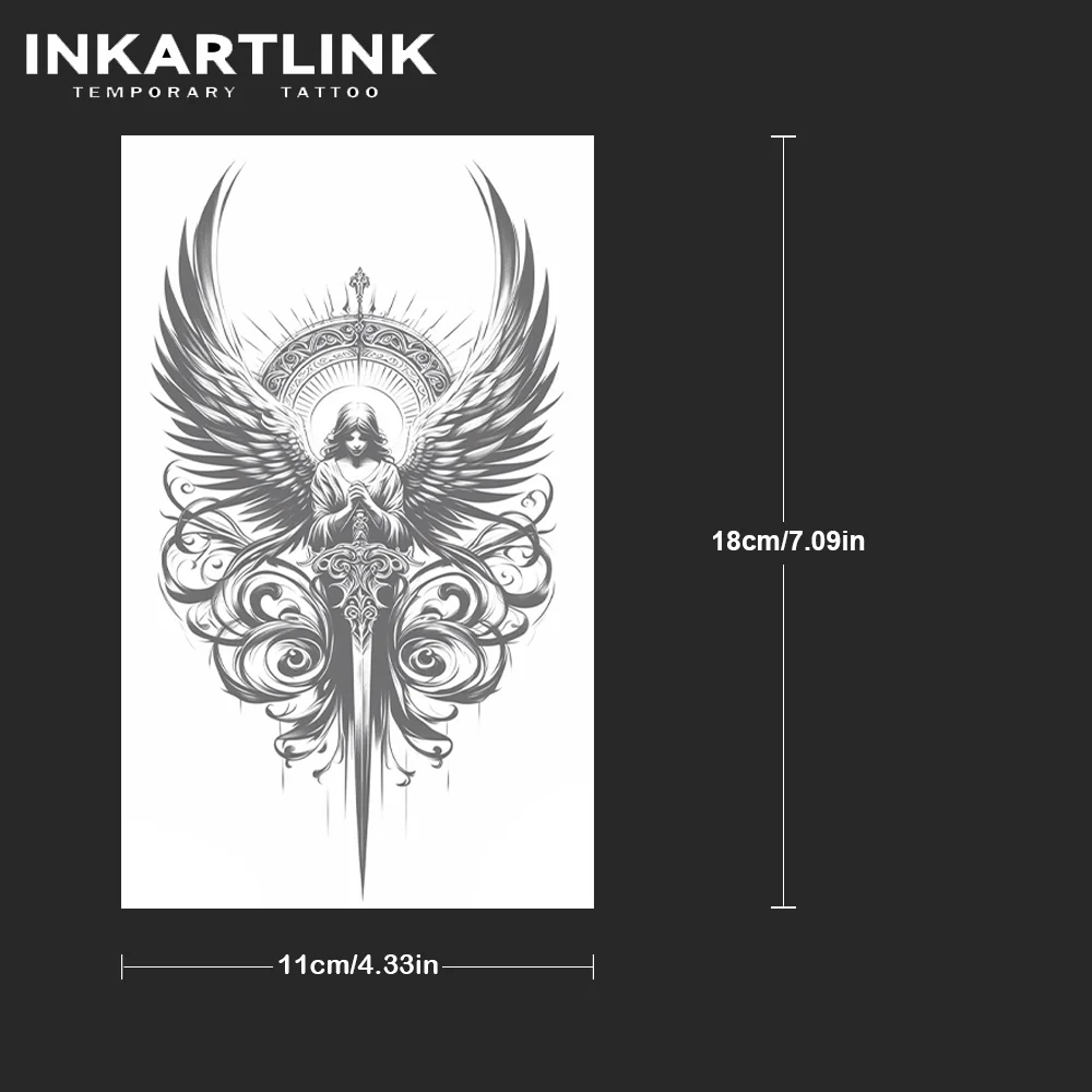 وشم مؤقت للمحارب الإلهي، آخر حتى 15 يومًا، ملصق سحري شبه دائم مقاوم للماء بتقنية جديدة #4