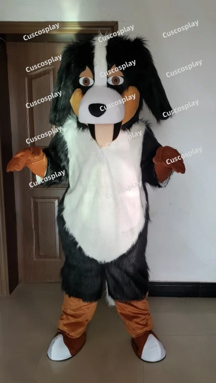 Weihnachten Langhaariger Hund Maskottchen Kostüm Cartoon Fancy Sexy Halloween Kleid Kinder Party Maskottchen Kostüm