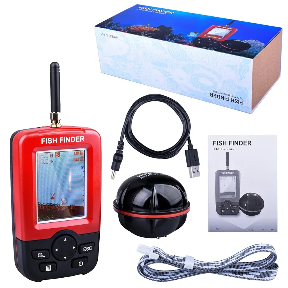 Wireless Portable Fish Finder Sonar Sounder Ocean Lake Echo Sounder Universal Fishing Tool For All Waters 45M/135FT Lake Fishing