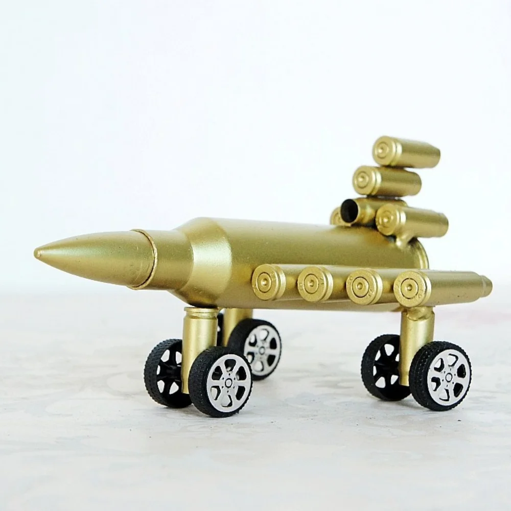 

Su-25 Simulation Aircraft Model Ornament Metal Bullet Casing Handcraft Military Souvenir Gift Creative Desk Decor With Wheels