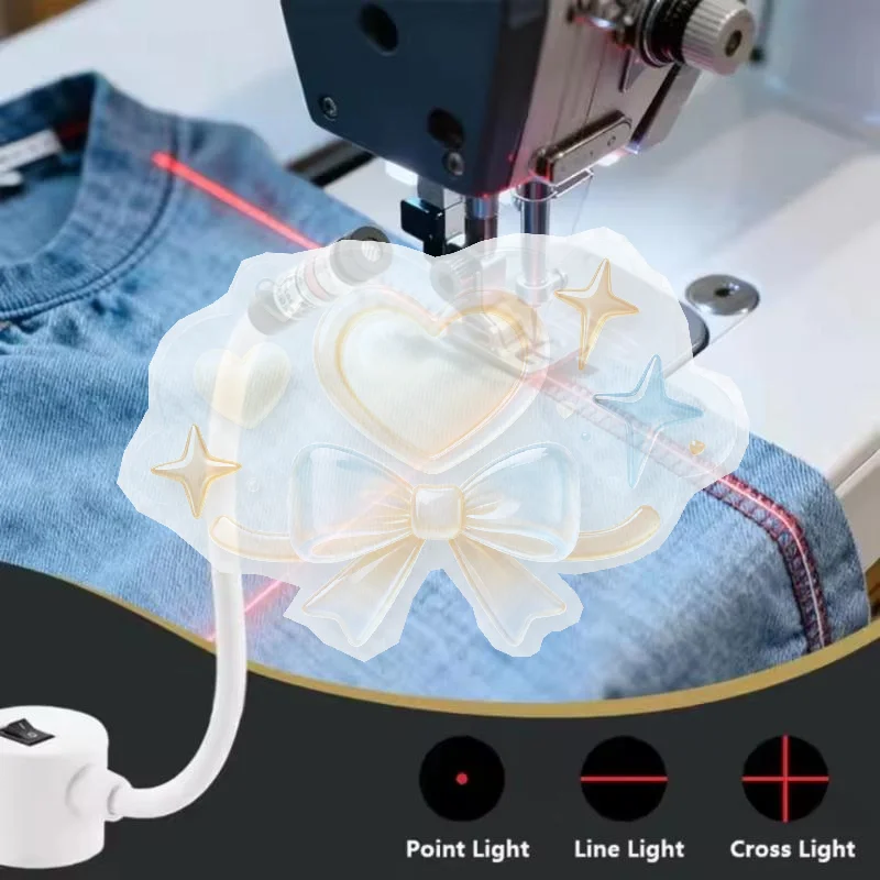 Sewing Vision Guide Light Positioning Beam Quilting Laser Light USB Magnetic Base Line/Cross Cutting Sewing Machine Accessories