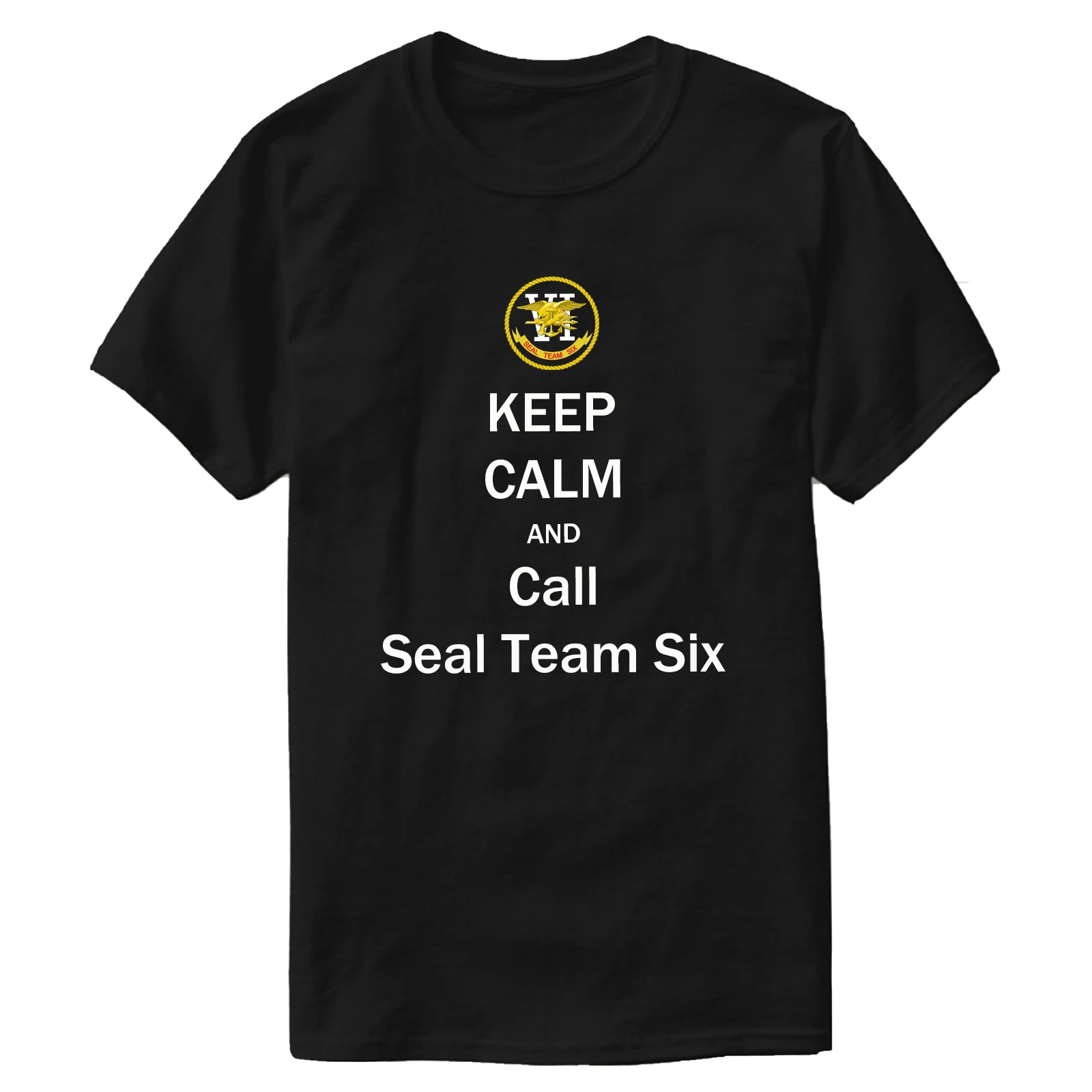 

Keep Calm and Call Seals Team Six T-Shirt 100% Cotton O-Neck Short Sleeve Summer Casual Mens T-shirt Streetwear