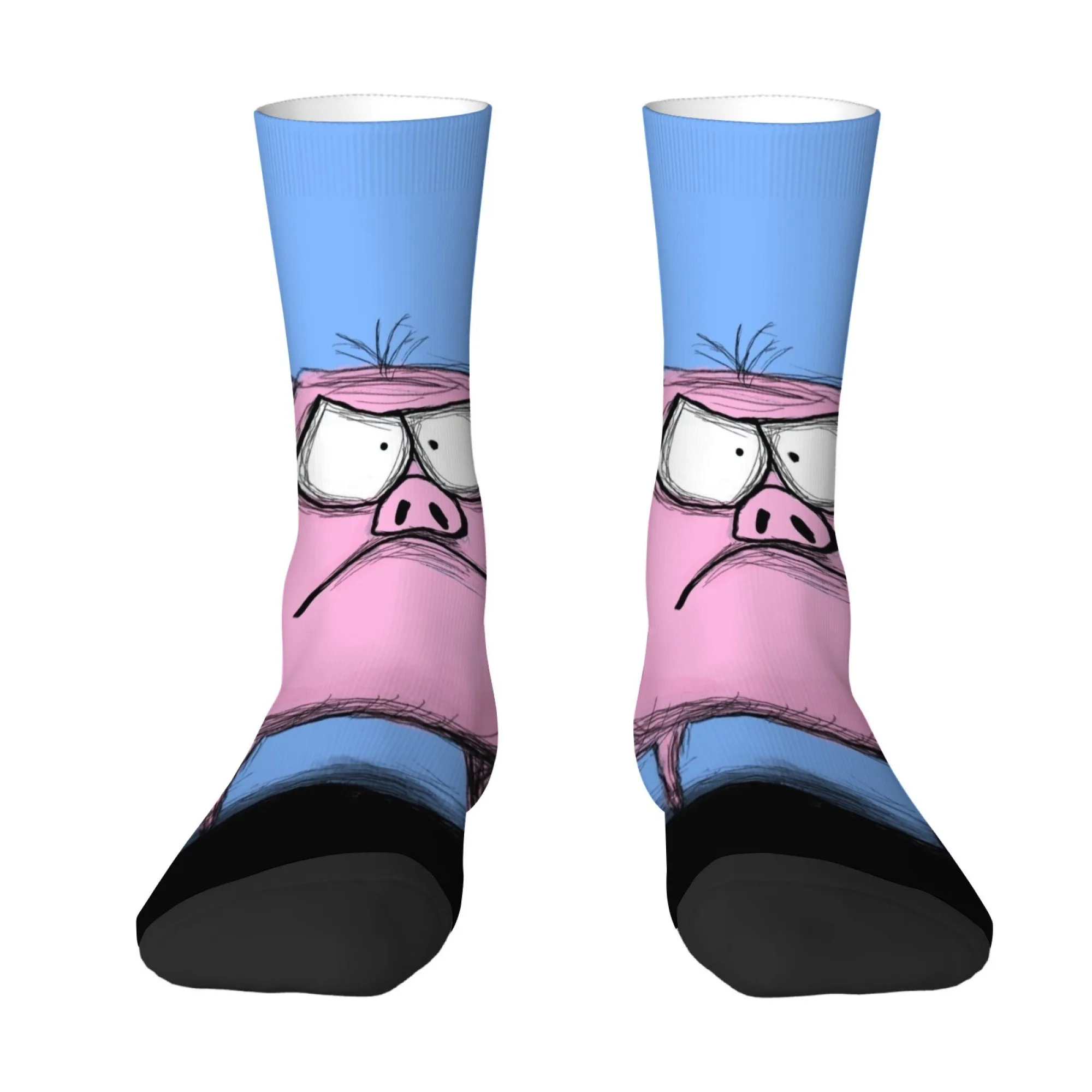 Cute Cartoon Print Pig Men's Socks Quirky and Fashionable Street Style Harajuku Socks Soft and Breathable Against The Skin Socks