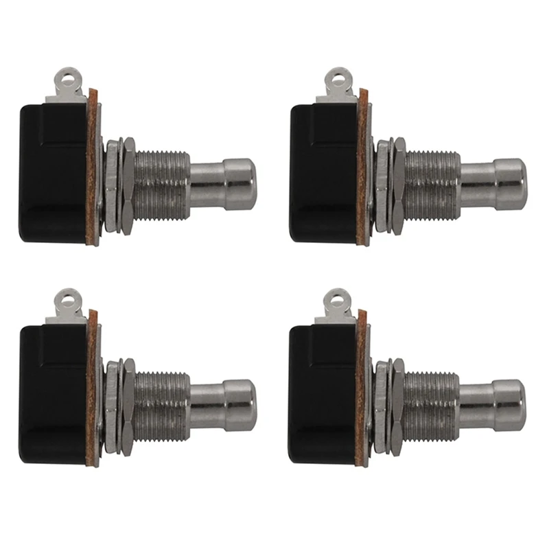 4X Guitar Pedal 2 Pin SPST Momentary Effects Push Button Foot Switch