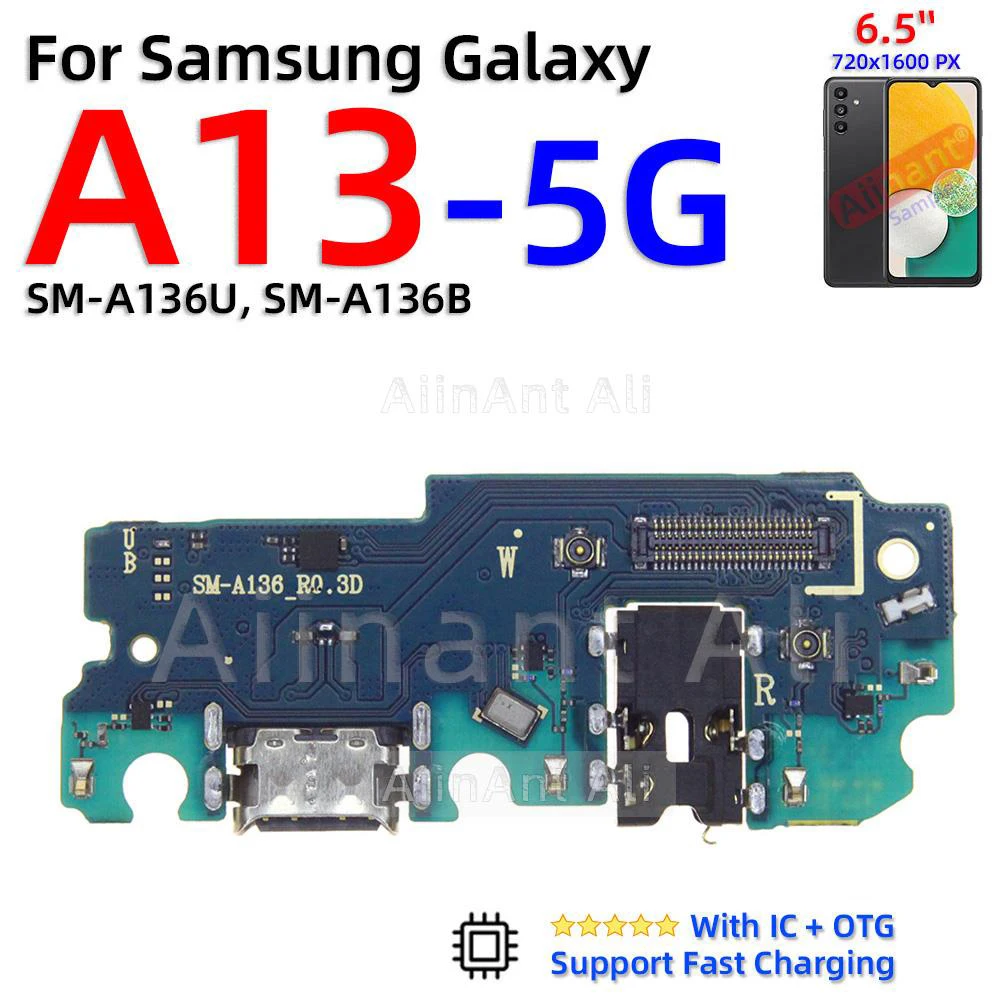 AiinAnt-conector de puerto de carga rápida, Cable flexible para Samsung Galaxy A10, A10E, A10s, A11, A12, A13, A14, 4G, 5G, pieza