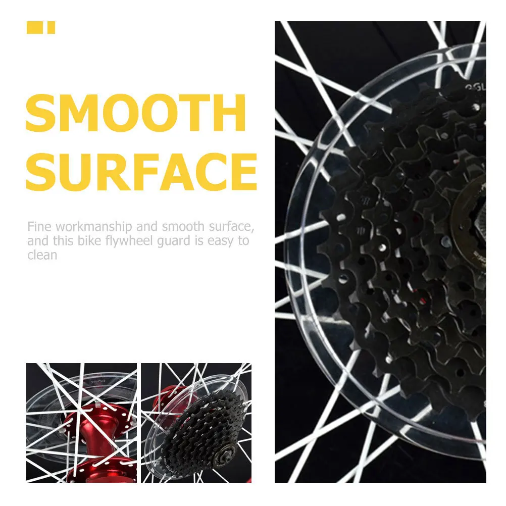 

2pcs Flywheel Guard For Bike Dirt-Proof Plastic Rear Hub Protector Lightweight Chain Cover Sturdy Flywheel Protection Cover For