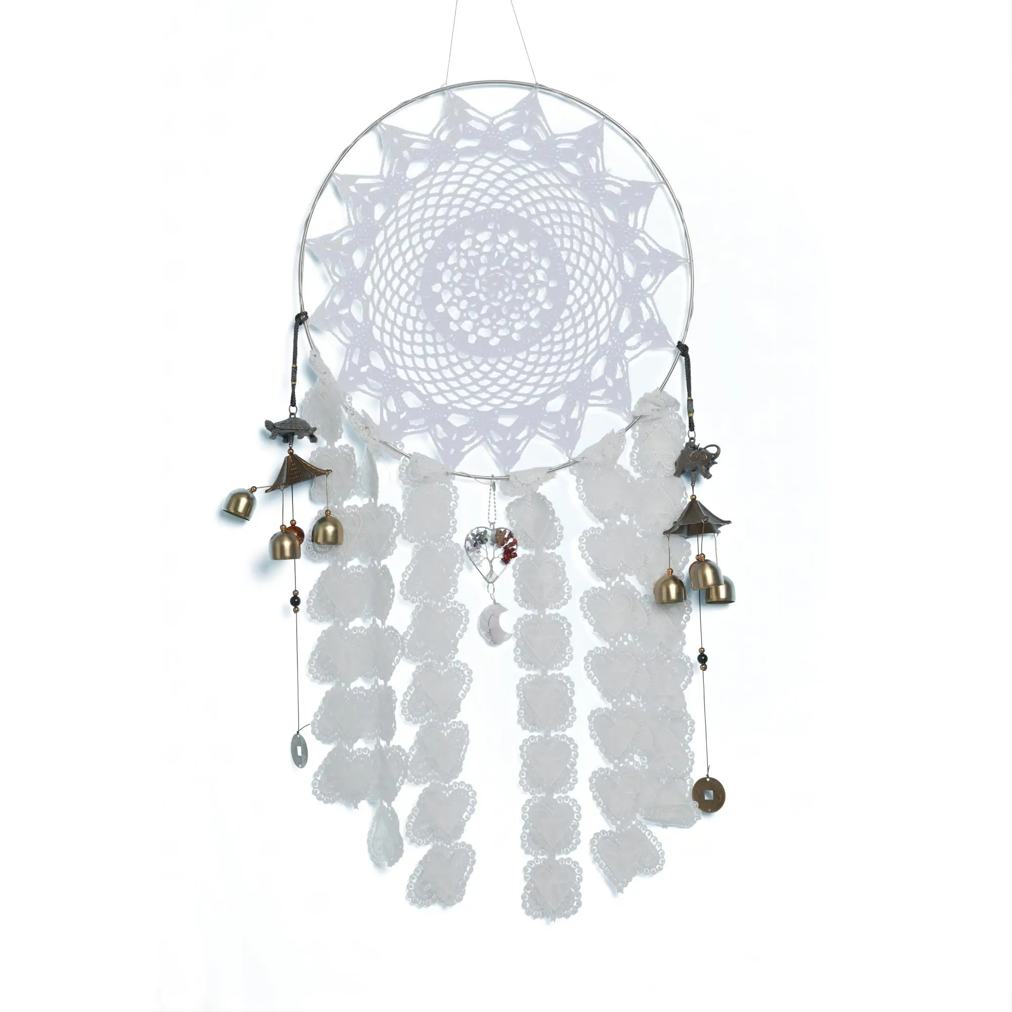 

Tree Of Life Pendant Dream Catcher Crystal Stone Half Moon Dreamcatcher Dangling Turtle Wind Chimes Elephant Windchime Kids Gift