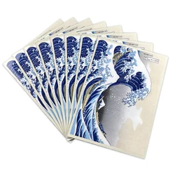 Fundas para tarjetas TCG The Great Wave, Protector de tarjetas de estilo japonés, Protector de tarjetas TCG, cargador superior de gráficos, fundas de Color YGO/PKM/MGT, 60 unids/lote por bolsa