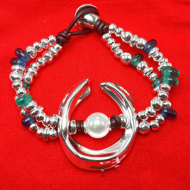 2026 Spain jewelry mixed style pearl decorated bracelet series luxury sweet and retro jewelry set view 5