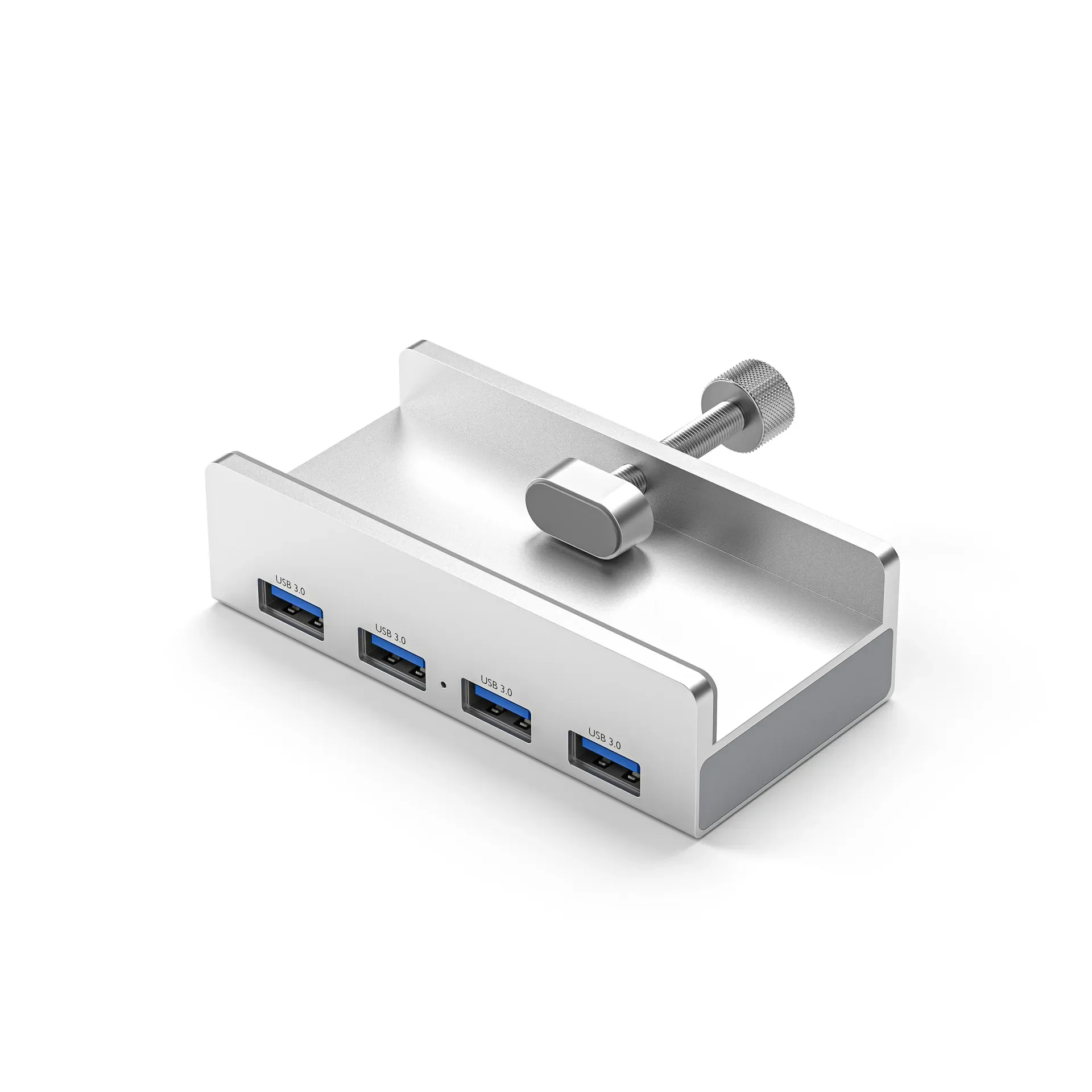

Алюминиевый зажим для концентратора USB 3,0, 4-портовый USB-разветвитель, USB-кабель для передачи данных длиной 4,92 футов, Настольная искусственная кожа без адаптера питания