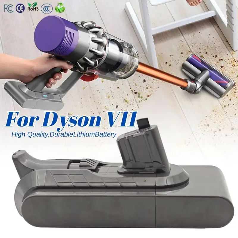 Replacement Battery 25.2V 12800mAh For Dyson Vacuum Cleaner SV15 V11 Fluffy,Absolute Extra,Absolute,Animal,Part 970145-02