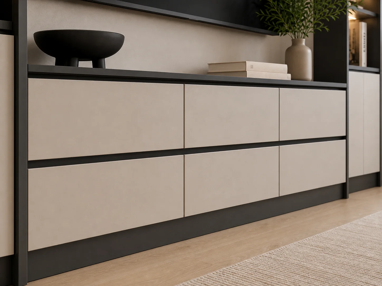 jp-Modern Customizable Luxury Solid Wood Panel TV Stand for Living Room & Bedroom Use HANSIYI