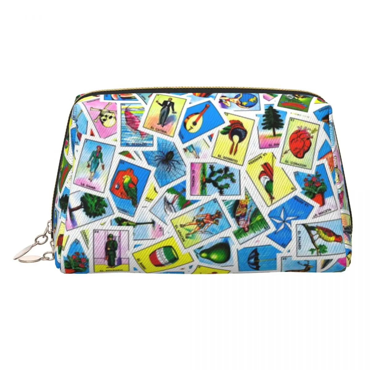 حقيبة أدوات الزينة للسفر من بطاقة لوتيريا المكسيكية البنغو اليانصيب للنساء، حقيبة مستحضرات التجميل، مجموعة أدوات تخزين مستحضرات التجميل #1