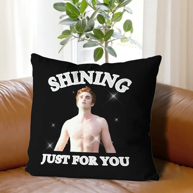 1 Stück Edward Cullen Shine Only For You strukturierter Kissenbezug, Retro-Kissenhülle für traditionelle Übergangshausdekoration