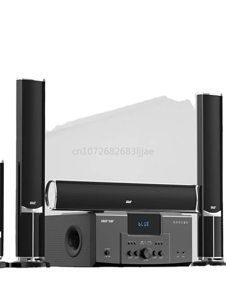 Sound Quality Home Theater Surround Audio Home Living Room TV Karaoke High Power Extra Bass Blue