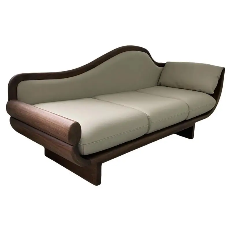 

New Chinese black walnut solid wood beauty couch concubine sofa zen tatami club high-end concubine seat
