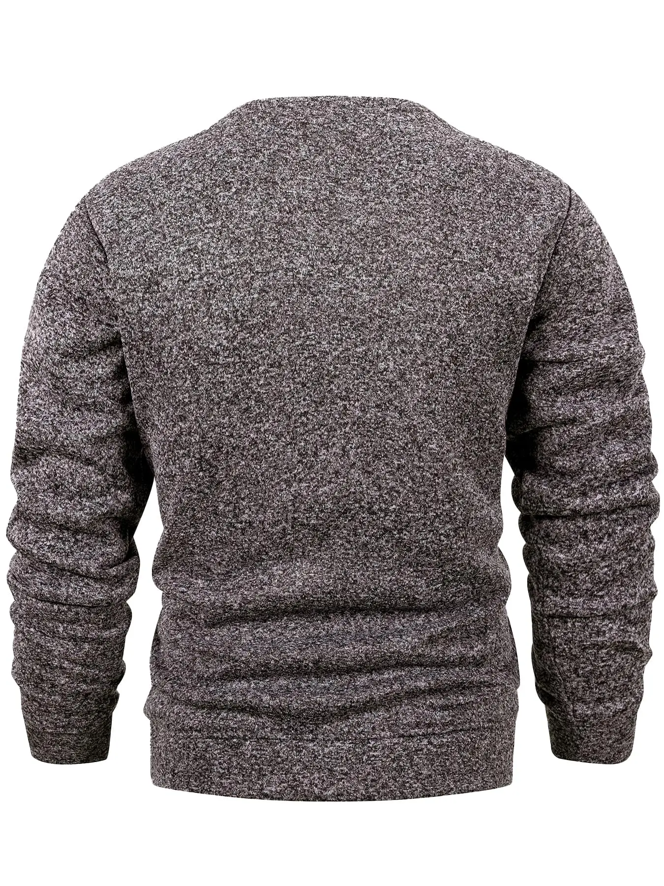 Autumn Winter Men's Crew Neck Classic Sweatshirt Warm Pullover Ribbed Trim Reinforced Stitching Casual Daily Wear