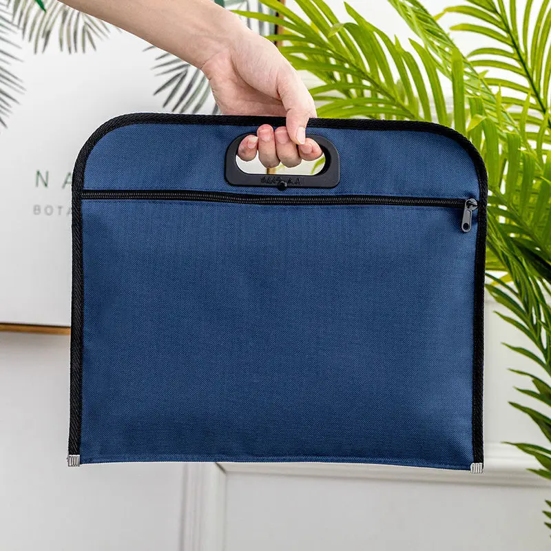 Storage Bag Portable File Bag Canvas Cloth Multi-layer Information Bag File Bag Student Stationery Bags Office Supplies