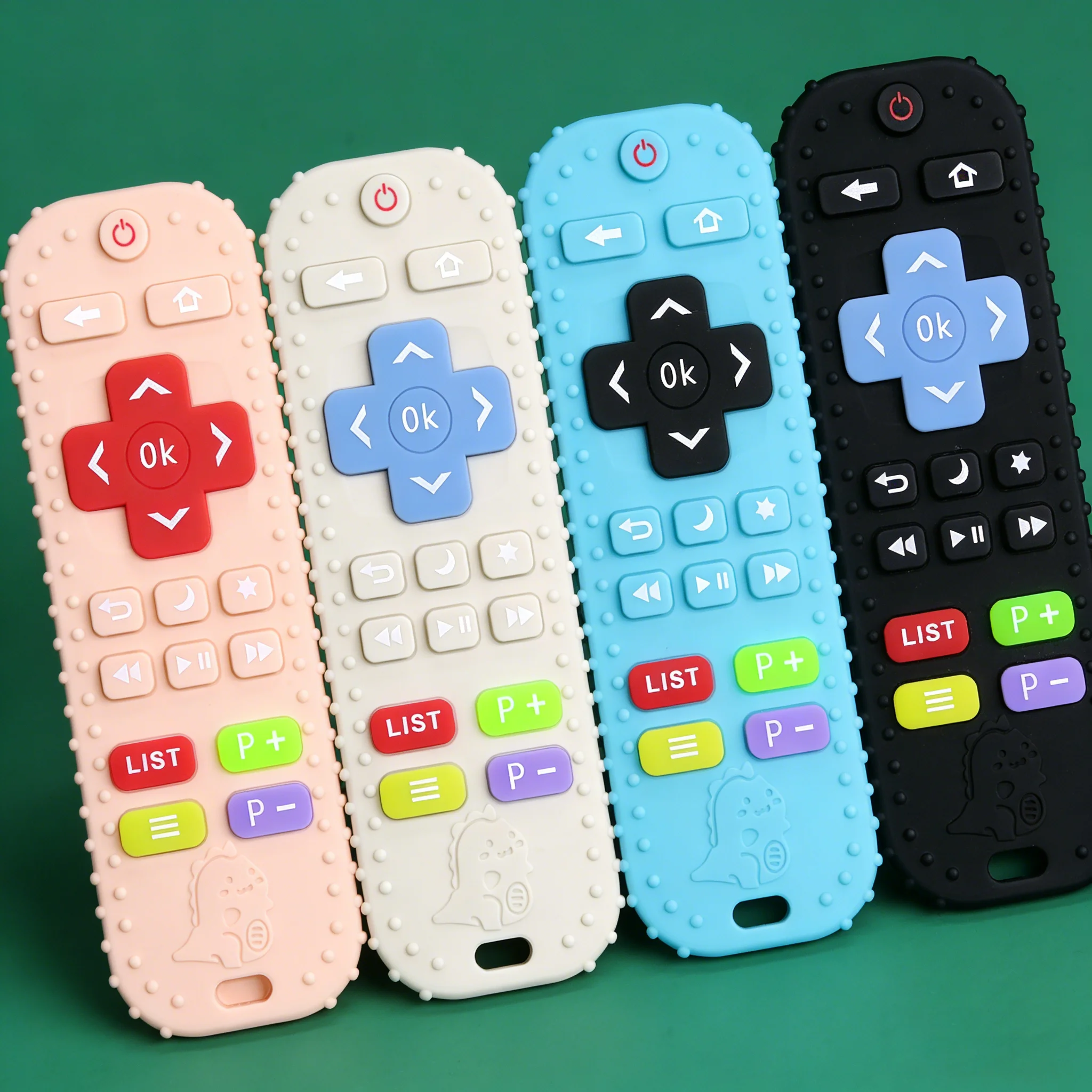Silicone Teething Toy Remote Control Design Specifically designed for infants during the teething phase Daily soothing toy