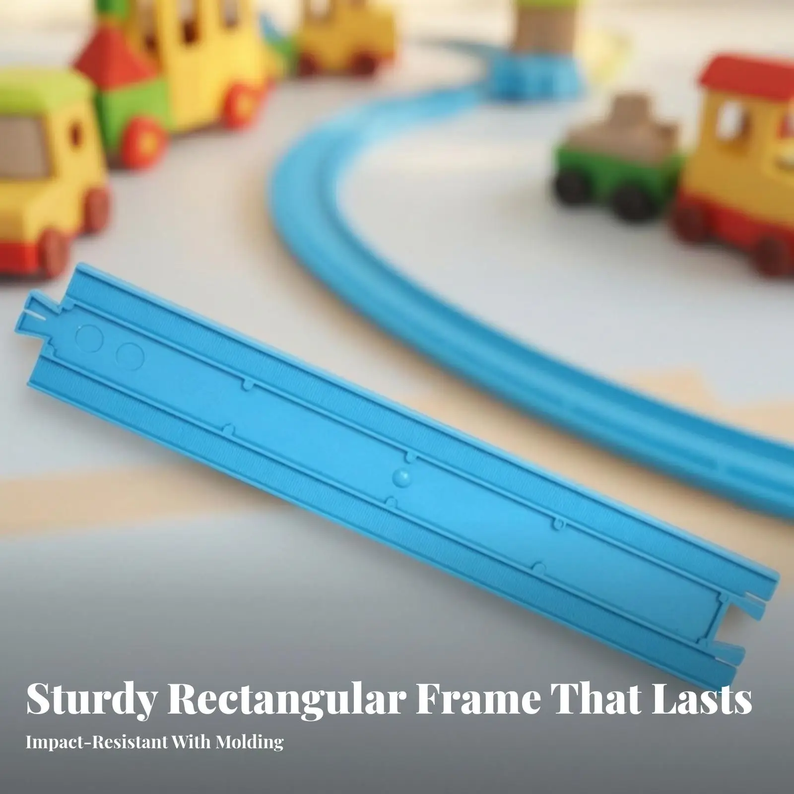 Plastic Train Track Bridge Straight Rail Section for Children Toy Railway Expansion with Easy Push Together Fit