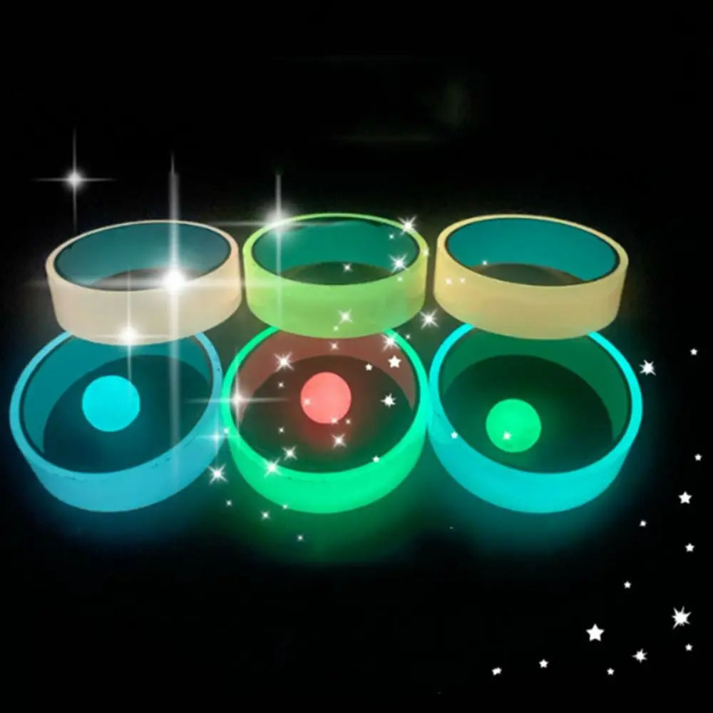 6Pcs Glow in Dark Luminous Sticky Ball Rolling Tapes Colorful Random Color Sticky Ball Glue Toy Adhesive Handmade