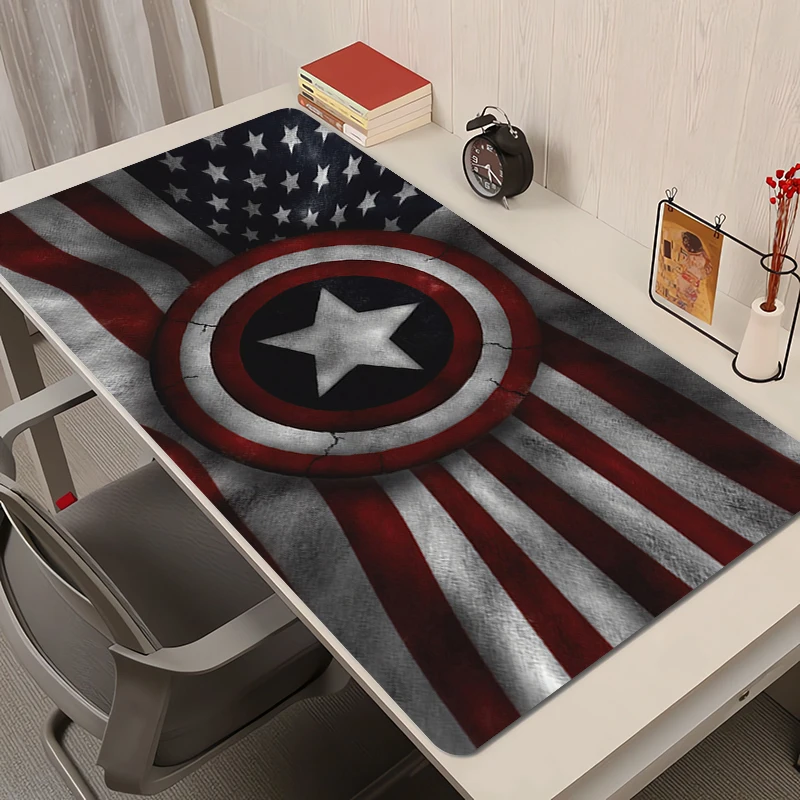 

Mouse Pad Computer Gaming Accessories Mousepad Laptop C-captain A-america Logo Table Keyboard Pad PC Anime Rubber Desk Mouse Mat